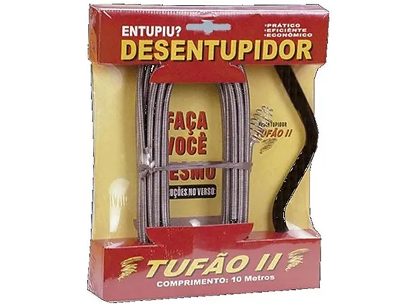 Desentupidor de Canos Tufão Profissional com Mola Rotativa 10m Pias, Vaso Sanitário e Calhas em Paulínia